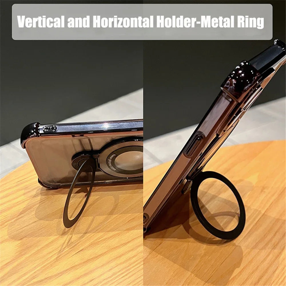 Luxury Plating iPhone Case w/Holder Stand