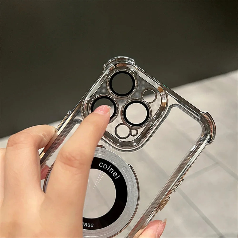 Luxury Plating iPhone Case w/Holder Stand