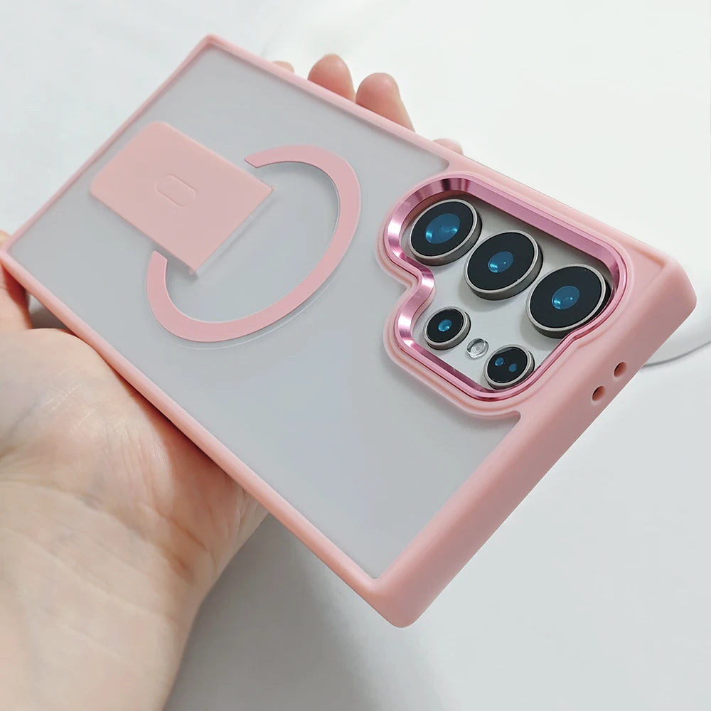 Luxury Magnetic Samsung Case w/Folding Stand