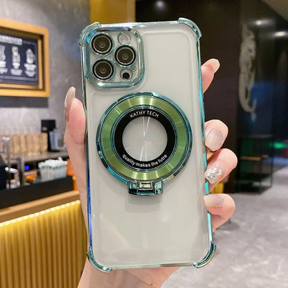 Luxury Plating iPhone Case w/Holder Stand