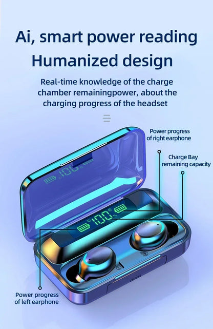 TWS F9-5 Earphone Bluetooth 5.3 Wireless Headphones