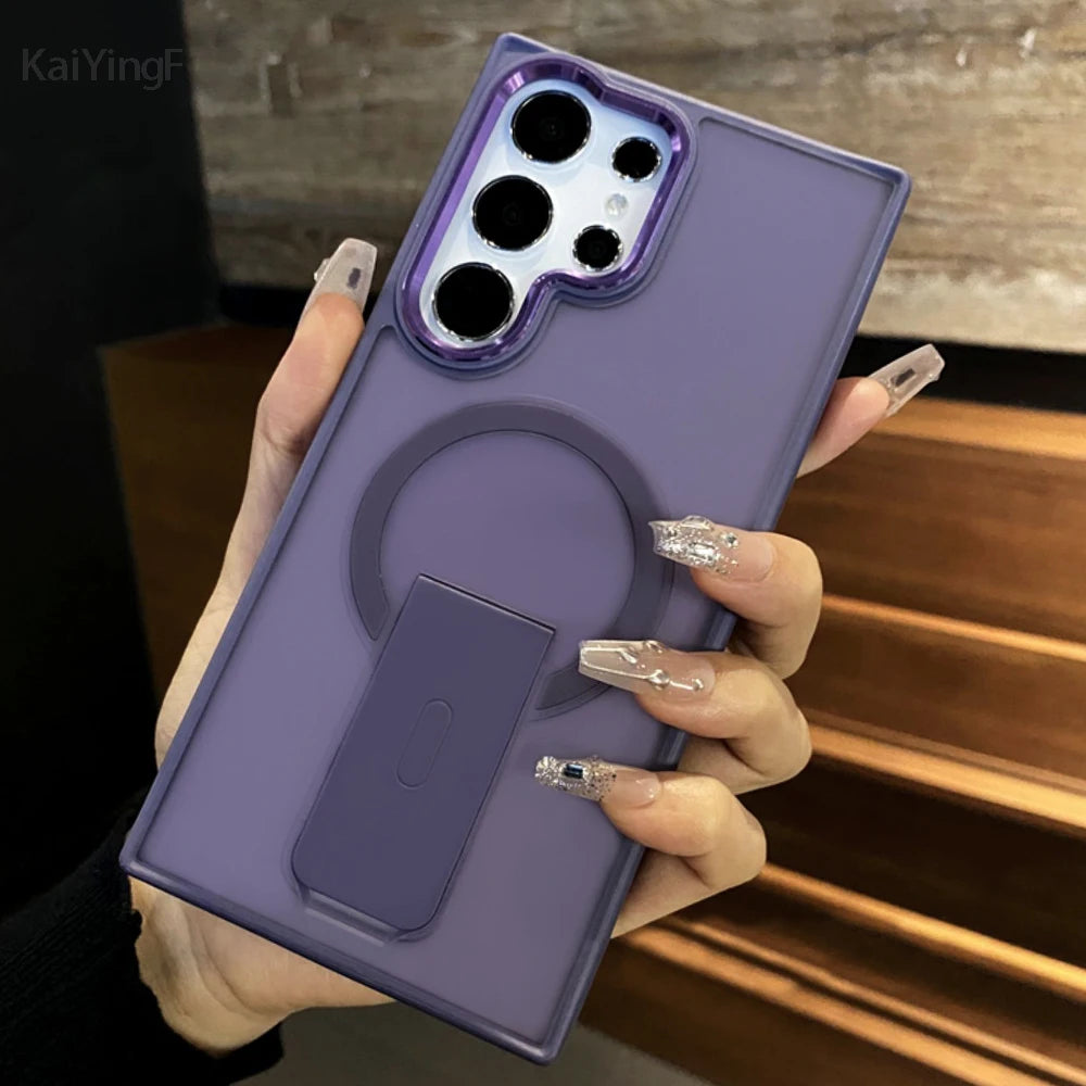 Luxury Magnetic Samsung Case w/Folding Stand