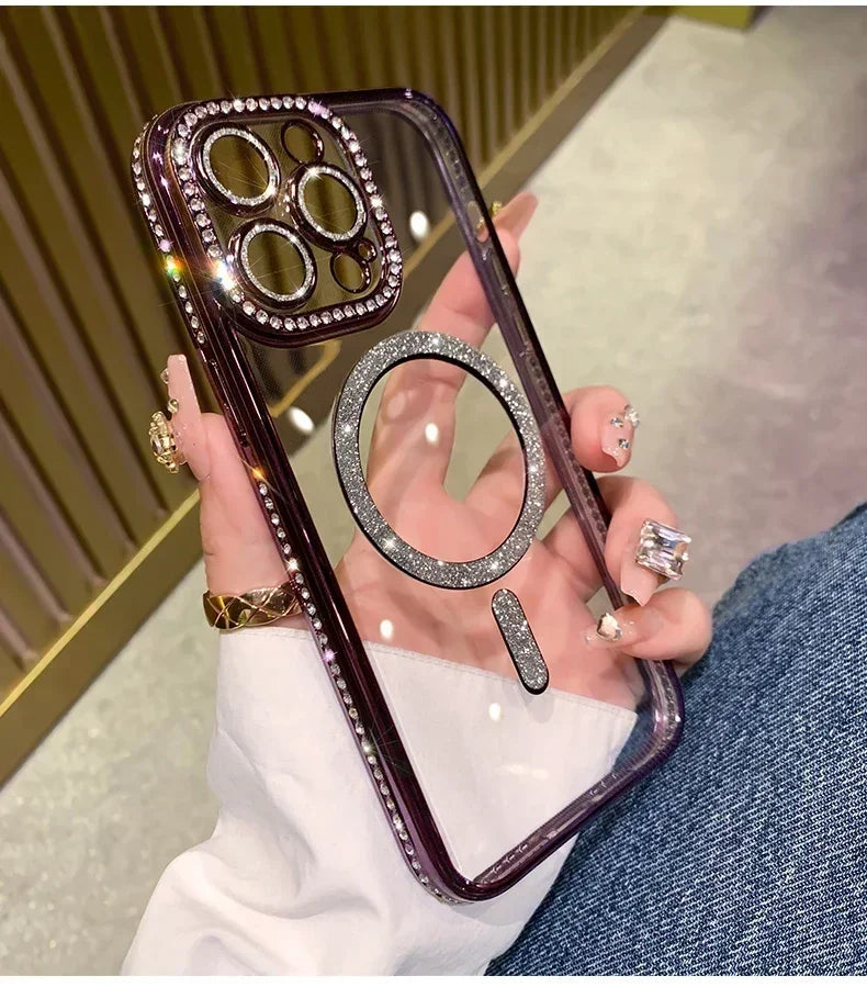 Glitter Diamond Transparent iPhone Case