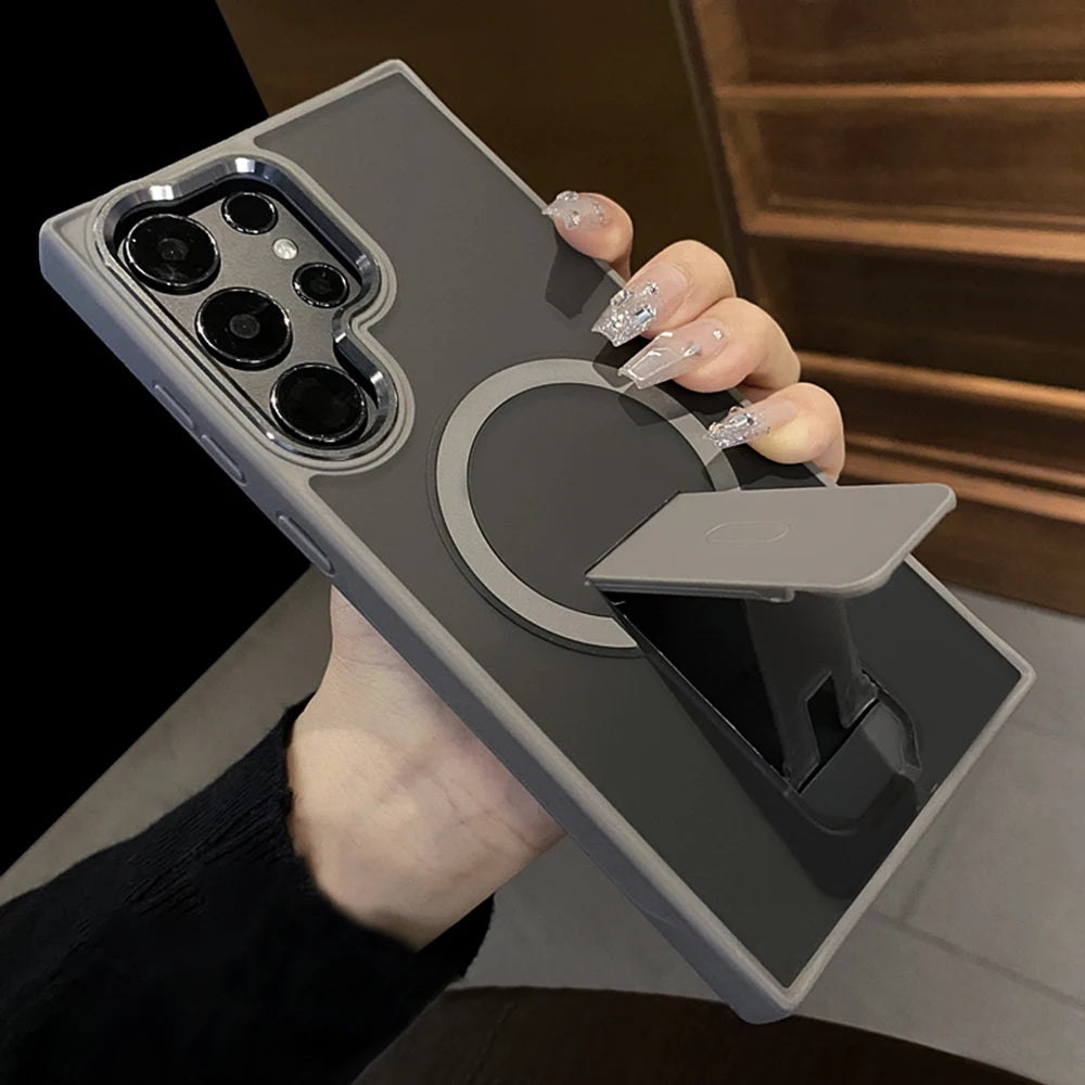 Luxury Magnetic Samsung Case w/Folding Stand