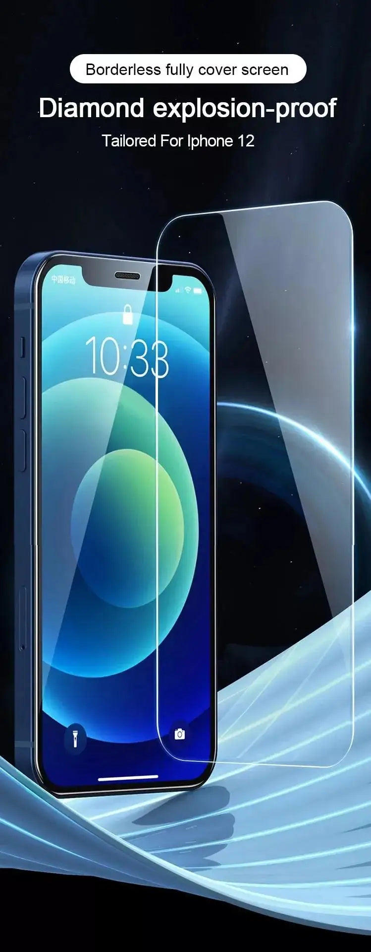 5pcs Tempered Glass for iPhone 17 16 15 14 13 12 Pro Max