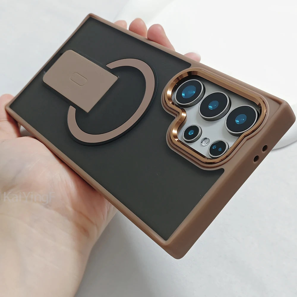 Luxury Magnetic Samsung Case w/Folding Stand