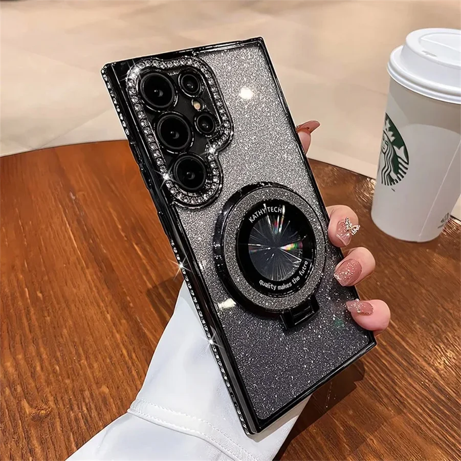 Glitter Diamond Samsung Case w/Stand