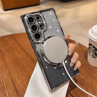 Glitter Diamond Samsung Case w/Stand