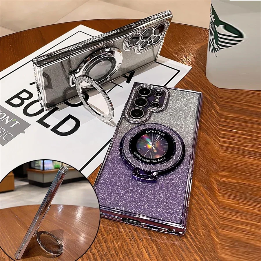 Glitter Diamond Samsung Case w/Stand