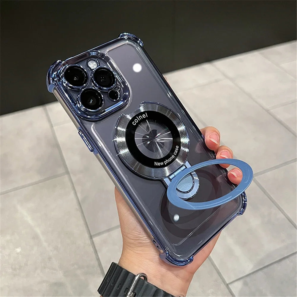 Luxury Plating iPhone Case w/Holder Stand