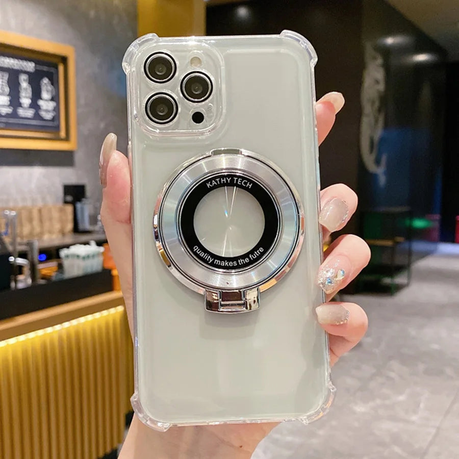 Luxury Plating iPhone Case w/Holder Stand