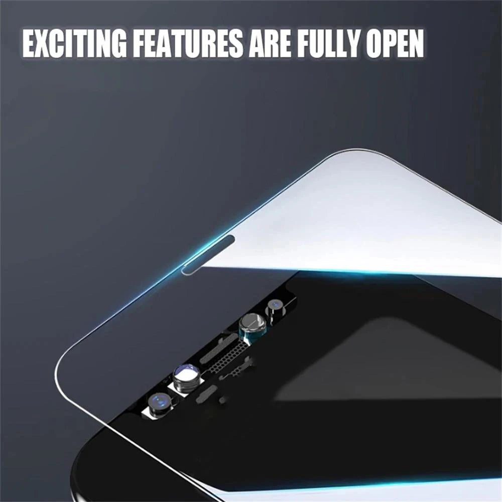 5pcs Tempered Glass for iPhone 17 16 15 14 13 12 Pro Max