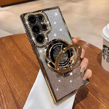 Glitter Diamond Samsung Case w/Stand