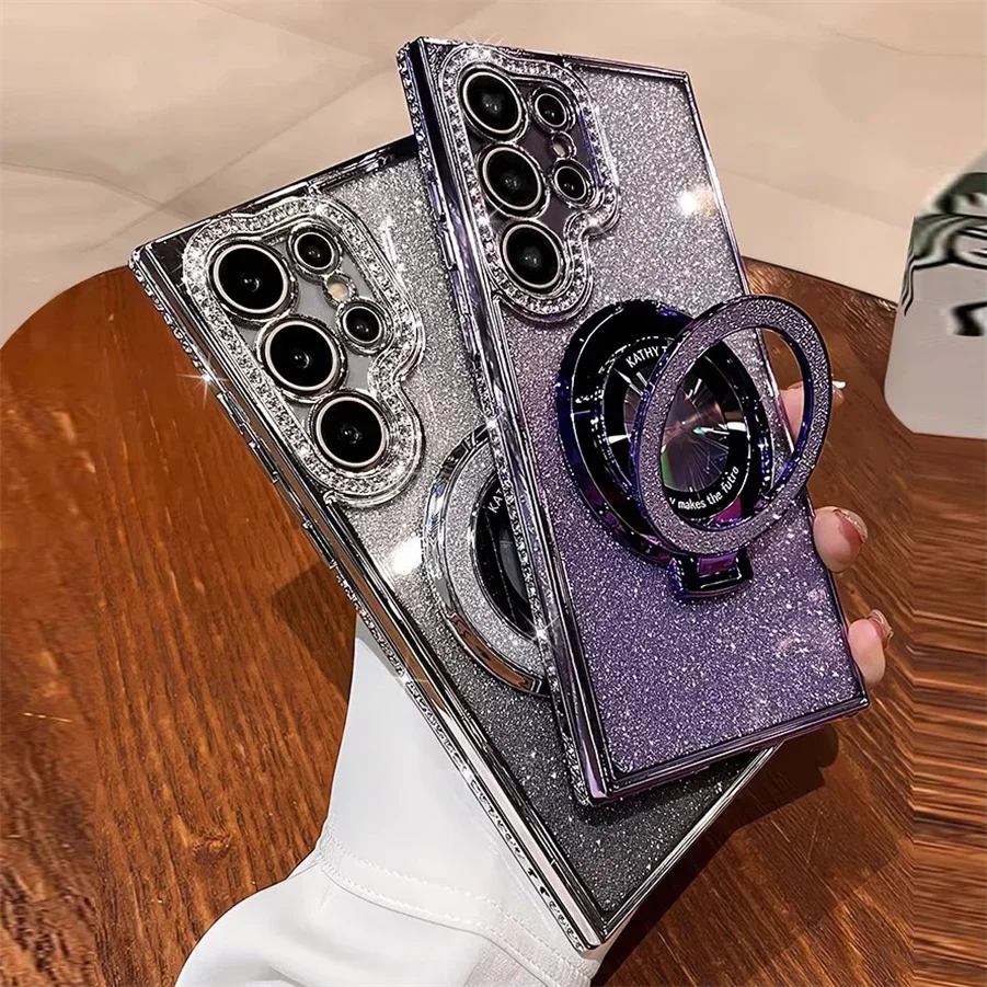 Glitter Diamond Samsung Case w/Stand